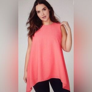 Lane Bryant Sharkbite Hem Shell Sleeveless Tank Top